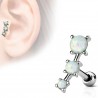 Piercing hélix 134 - Opalite trois perles