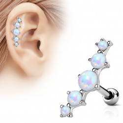 Piercing hélix 133 - Opalite cinq perles