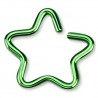 Piercing hélix 153 - Plaqué-titane vert-pomme étoile