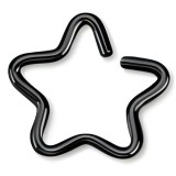 Piercing hélix 153 - Plaqué-titane noir étoile