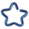 Piercing hélix 153 - Plaqué-titane bleu étoile