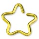 Piercing hélix 153 - Plaqué-or jaune étoile