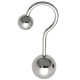 Piercing oreille original 10 - Deux boules