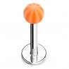 Piercing micro-labret acrylique 04 - Beach-ball orange