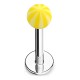 Piercing micro-labret acrylique 04 - Beach-ball jaune