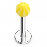 Piercing micro-labret acrylique 04 - Beach-ball jaune