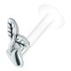 Piercing micro-labret téflon 139 - Graine avec deux feuilles