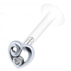 Piercing micro-labret PTFE 137 - Coeur deluxe