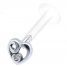 Piercing micro-labret téflon 137 - Cœur deluxe