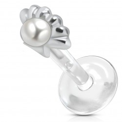 Piercing micro-labret PTFE 140 - Coquillage et perle