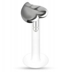 Piercing micro-labret PTFE 116 - Coeur