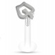 Piercing micro-labret téflon 117 - Pomme creuse