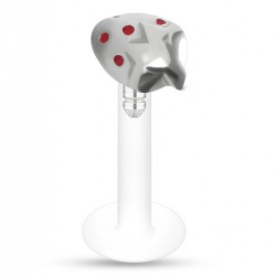 Piercing micro-labret PTFE 118 - Fraise