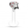 Piercing micro-labret téflon 118 - Fraise grise avec points rouges