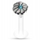 Piercing micro-labret téflon 120 - Fleur cristal bleu-clair