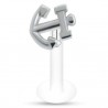 Piercing micro-labret téflon 128 - Ancre marine