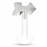 Piercing micro-labret téflon 132 - Flèche de signalisation