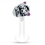 Piercing micro-labret PTFE 92 - Zèbre