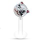 Piercing micro-labret téflon 93 - Tête de chat mignon