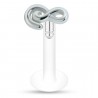 Piercing micro-labret téflon 95 - Signe infini double