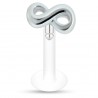 Piercing micro-labret téflon 97 - Signe infini simple