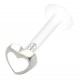 Piercing labret téflon cœur coloré blanc (34)