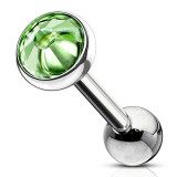 Cartilage hélix, tragus 163 - Cristal vert-pomme 3 à 5mm