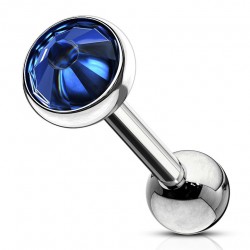 Cartilage hélix, tragus 163 - Cristal bleu 3 à 5mm