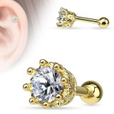 Cartilage hélix, tragus 63 - Zircone plaqué-or