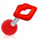 Cartilage hélix, tragus 282 - Acrylique bouche rouge