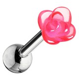 Cartilage hélix, tragus 283 - Acrylique fleur rouge