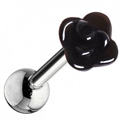 Cartilage hélix, tragus 283 - Acrylique fleur noire