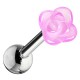 Cartilage hélix, tragus 283 - Acrylique fleur rose