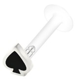 Piercing labret téflon 35 - Pique peint noir
