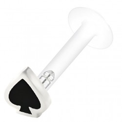 Piercing labret téflon 35 - Pique peint noir