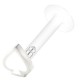 Piercing labret téflon boule blanc (35)