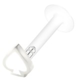 Piercing labret téflon 35 - Pique peint blanc