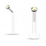 Piercing micro-labret téflon 02 - Cristal aurora