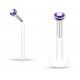Piercing micro-labret téflon 02 - Cristal lilas