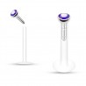 Piercing micro-labret téflon 02 - Cristal lilas