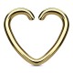 Piercing hélix 151 - Gold-ip jaune cœur