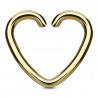 Piercing hélix 151 - Gold-ip jaune cœur