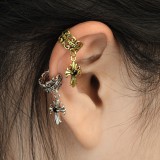 Piercing hélix 171 - Bouclier deluxe gris croix pendante