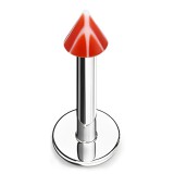 Piercing micro-labret acry 12 - Basket pointe rouge