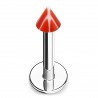 Piercing micro labret acry Basket pointe rouge (12)