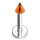 Piercing micro-labret acry 12 - Basket pointe orange
