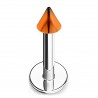 Piercing micro-labret acry 12 - Basket pointe orange