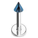 Piercing micro-labret acry 12 - Basket pointe bleue