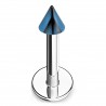 Piercing micro-labret acry 12 - Basket pointe bleue