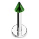 Piercing micro-labret acry 12 - Basket pointe verte